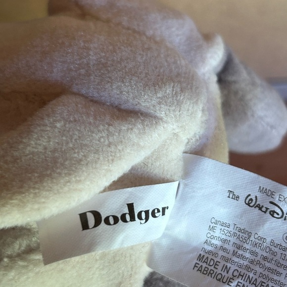 Disney Oliver & Company Dodger Dog Plush 7" Stuffed Animal Beans - Picture 12 of 12